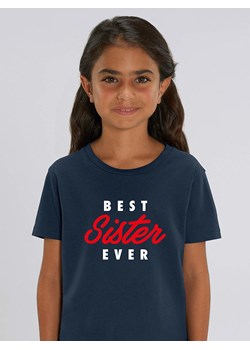 WOOOP Koszulka &quot;Best sister ever&quot; w kolorze granatowym ze sklepu Limango Polska w kategorii T-shirty chłopięce - zdjęcie 165096397