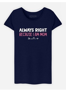 WOOOP Koszulka &quot;Always Right Mom&quot; w kolorze granatowym ze sklepu Limango Polska w kategorii Bluzki damskie - zdjęcie 165096809