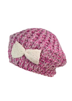 Damskie berety z kokardą ze sklepu JK-Collection w kategorii Czapki zimowe damskie - zdjęcie 165135849