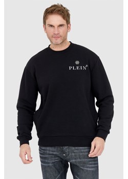 PHILIPP PLEIN Czarna bluza męska hexagon, Wybierz rozmiar XL ze sklepu outfit.pl w kategorii Bluzy męskie - zdjęcie 165142986