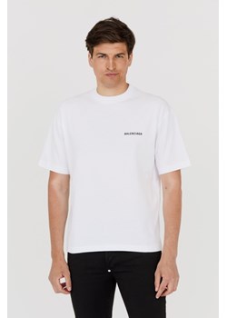 BALENCIAGA Biały t-shirt z logo na plecach, Wybierz rozmiar M ze sklepu outfit.pl w kategorii T-shirty męskie - zdjęcie 165143079