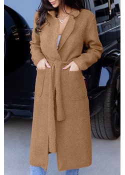 Płaszcz AMELIANA CAMEL ze sklepu Ivet Shop w kategorii Płaszcze damskie - zdjęcie 165143467