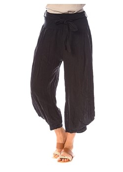 La Fabrique du Lin Lniane spodnie &quot;Groseille&quot; w kolorze czarnym ze sklepu Limango Polska w kategorii Spodnie damskie - zdjęcie 165153729