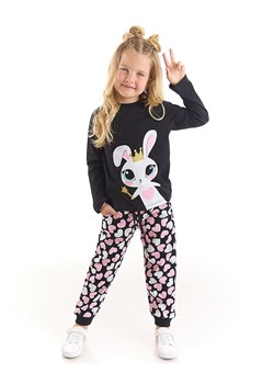 Denokids 2-częściowy zestaw &quot;Cute Bunny&quot; w kolorze czarnym ze sklepu Limango Polska w kategorii Komplety dziewczęce - zdjęcie 165154107