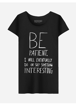 WOOOP Koszulka &quot;Be Patient&quot; w kolorze czarnym ze sklepu Limango Polska w kategorii Bluzki damskie - zdjęcie 165154219