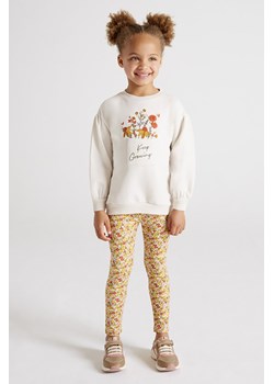 Komplet dziewczęcy kremowa bluza + żółte legginsy ze sklepu 5.10.15 w kategorii Komplety dziewczęce - zdjęcie 165180299
