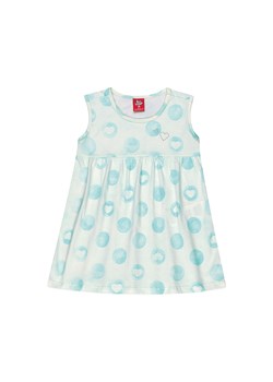Bawełniana sukienka  w grochy z krótkim rękawem - niebieski ze sklepu 5.10.15 w kategorii Sukienki niemowlęce - zdjęcie 165182266