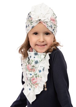 Czapka dziewczęca w kwiatki - turban PUNIA ze sklepu 5.10.15 w kategorii Czapki dziecięce - zdjęcie 165182616