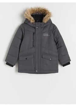 Reserved - Ocieplana kurtka z kapturem - ciemnoszary ze sklepu Reserved w kategorii Kurtki chłopięce - zdjęcie 165197405