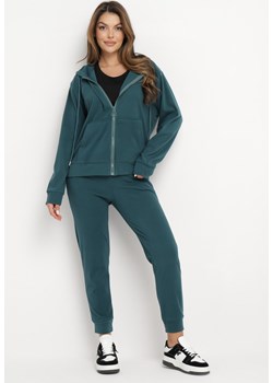 Zielony 2-częściowy Komplet Dresowy z Bluzą i Spodniami Seraphelle ze sklepu Born2be Odzież w kategorii Dresy damskie - zdjęcie 165198368