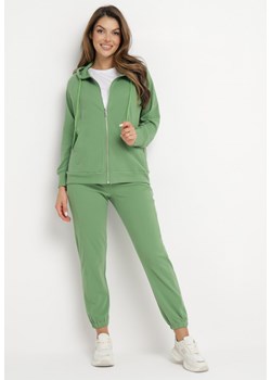 Zielony 2-częściowy Komplet Dresowy z Bluzą i Spodniami Seraphica ze sklepu Born2be Odzież w kategorii Dresy damskie - zdjęcie 165198438