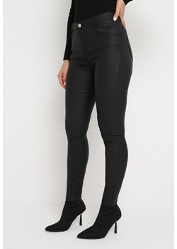 Czarne Spodnie Skinny z Imitacji Skóry Amarael ze sklepu Born2be Odzież w kategorii Spodnie damskie - zdjęcie 165198488
