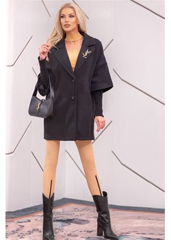 Płaszcz VARJERA BLACK ze sklepu Ivet Shop w kategorii Płaszcze damskie - zdjęcie 165207695