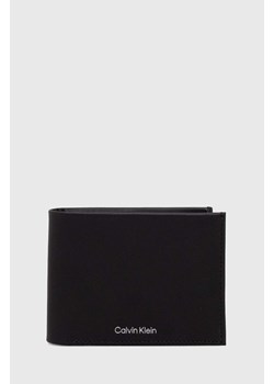 Calvin Klein portfel skórzany męski kolor czarny ze sklepu ANSWEAR.com w kategorii Portfele męskie - zdjęcie 165211255