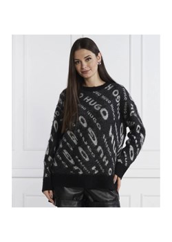HUGO Sweter Sidimmer | Loose fit | z dodatkiem wełny ze sklepu Gomez Fashion Store w kategorii Swetry damskie - zdjęcie 165215309
