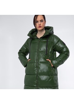 Damski płaszcz pikowany oversizowy zielony ze sklepu WITTCHEN w kategorii Płaszcze damskie - zdjęcie 165218617