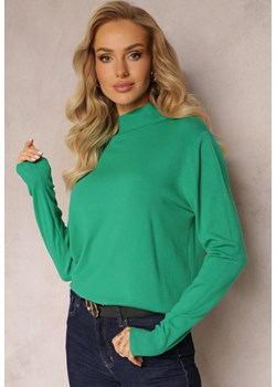 Zielony Sweter Golf z Wiskozą i Modalem Lamita ze sklepu Renee odzież w kategorii Swetry damskie - zdjęcie 165245435