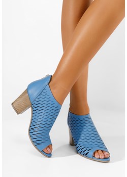 Niebieskie sandały na słupku Zarata ze sklepu Zapatos w kategorii Sandały damskie - zdjęcie 165297257