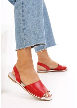 Czerwone sandały damskie skórzane Mellesa ze sklepu Zapatos w kategorii Sandały damskie - zdjęcie 165297306