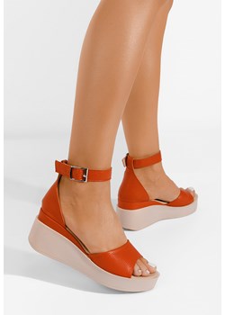 Pomarańczowe sandały damskie skórzane Salegia ze sklepu Zapatos w kategorii Sandały damskie - zdjęcie 165297566