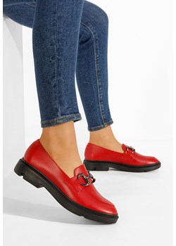Czerwone mokasyny damskie skórzane Duquesa V2 ze sklepu Zapatos w kategorii Mokasyny damskie - zdjęcie 165297646
