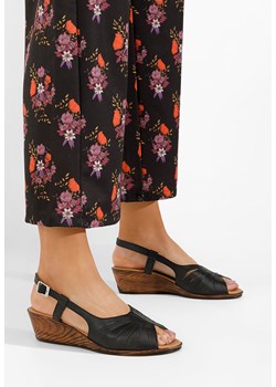 Czarne sandały damskie skórzane Lovara ze sklepu Zapatos w kategorii Sandały damskie - zdjęcie 165297675
