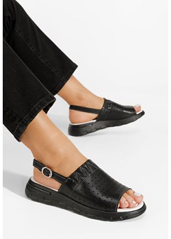 Czarne sandały damskie Cardia ze sklepu Zapatos w kategorii Sandały damskie - zdjęcie 165297678