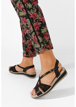 Czarne sandały damskie Persia ze sklepu Zapatos w kategorii Sandały damskie - zdjęcie 165297699