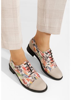 Wielokolorowy oxfordy damskie Genave V5 ze sklepu Zapatos w kategorii Półbuty damskie - zdjęcie 165297706