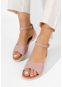 Różowe sandały damskie skórzane Montela ze sklepu Zapatos w kategorii Sandały damskie - zdjęcie 165298338