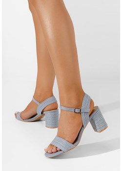 Niebieski sandały na słupku Paulista ze sklepu Zapatos w kategorii Sandały damskie - zdjęcie 165298446