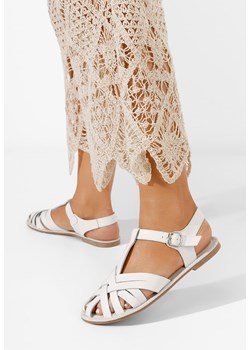 Białe sandały damskie skórzane Viela ze sklepu Zapatos w kategorii Sandały damskie - zdjęcie 165298657