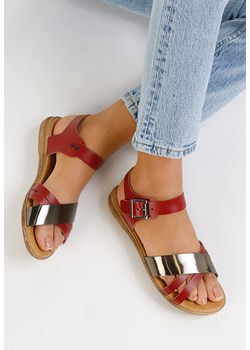 Bordowe sandały damskie skórzane Casiella ze sklepu Zapatos w kategorii Sandały damskie - zdjęcie 165299085