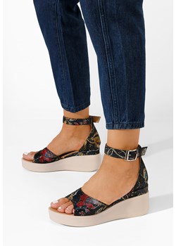Wielokolorowy sandały damskie skórzane Salegia V4 ze sklepu Zapatos w kategorii Sandały damskie - zdjęcie 165299149