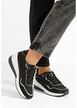 Czarne sneakersy na koturnie Gavia ze sklepu Zapatos w kategorii Buty sportowe damskie - zdjęcie 165299289