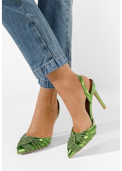 Zielone eleganckie szpilki Viviana ze sklepu Zapatos w kategorii Czółenka - zdjęcie 165299675