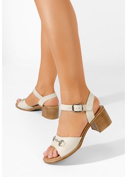 Beżowe sandały damskie skórzane Deandra ze sklepu Zapatos w kategorii Sandały damskie - zdjęcie 165299868