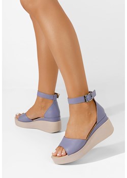 Fioletowe sandały damskie skórzane Salegia ze sklepu Zapatos w kategorii Sandały damskie - zdjęcie 165299927