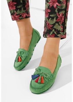 Zielone mokasyny damskie Prestia ze sklepu Zapatos w kategorii Mokasyny damskie - zdjęcie 165300157