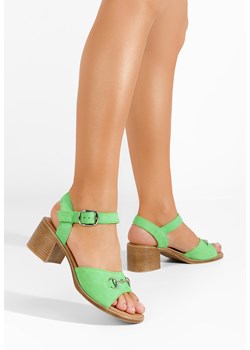Zielone sandały damskie skórzane Deandra V2 ze sklepu Zapatos w kategorii Sandały damskie - zdjęcie 165300909