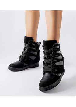 Czarne sneakersy na koturnie Pantaleone ze sklepu gemre w kategorii Buty sportowe damskie - zdjęcie 165301948