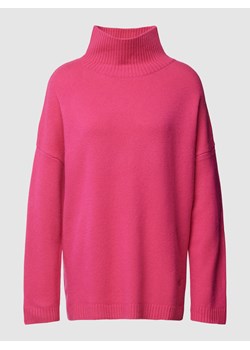 Sweter z dzianiny z mieszanki kaszgory z obniżonymi ramionami ze sklepu Peek&Cloppenburg  w kategorii Swetry damskie - zdjęcie 165302006