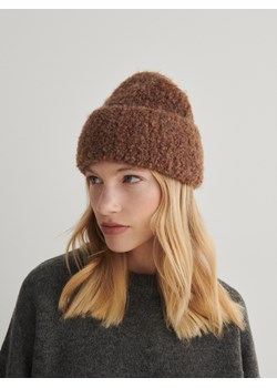 Reserved - Czapka beanie z dodatkiem wełny - brązowy ze sklepu Reserved w kategorii Czapki zimowe damskie - zdjęcie 165303139