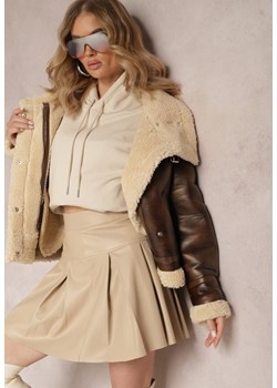 Beżowa Spódnica Celsa ze sklepu Renee odzież w kategorii Spódnice - zdjęcie 165304036