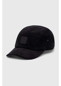 Carhartt WIP czapka z daszkiem sztruksowa Erie Cap kolor czarny z aplikacją I032452.89XX ze sklepu PRM w kategorii Czapki z daszkiem damskie - zdjęcie 165308407