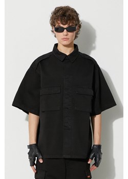 Heron Preston koszula bawełniana Vintage Wash męska kolor czarny relaxed z kołnierzykiem klasycznym HMGG003F23FAB0021000 ze sklepu PRM w kategorii Koszule męskie - zdjęcie 165308429