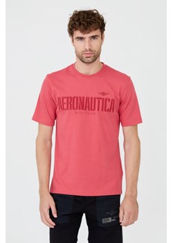 AERONAUTICA MILITARE Różowy t-shirt, Wybierz rozmiar L ze sklepu outfit.pl w kategorii T-shirty męskie - zdjęcie 165311185
