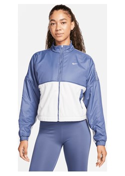 Damska dzianinowa kurtka z zamkiem na całej długości Nike Therma-FIT One - Niebieski ze sklepu Nike poland w kategorii Kurtki damskie - zdjęcie 165316857