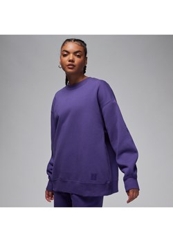 Damska bluza dresowa z półokrągłym dekoltem Jordan Flight Fleece - Fiolet ze sklepu Nike poland w kategorii Bluzy damskie - zdjęcie 165316937