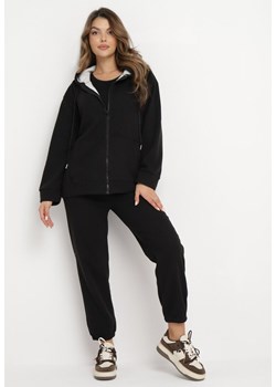 Czarny 2-częściowy Komplet Dresowy z Bluzą i Spodniami Mystro ze sklepu Born2be Odzież w kategorii Dresy damskie - zdjęcie 165334609